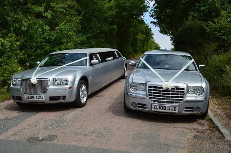 wedding car and limousine hire north east. Matching Chryslers for your special day